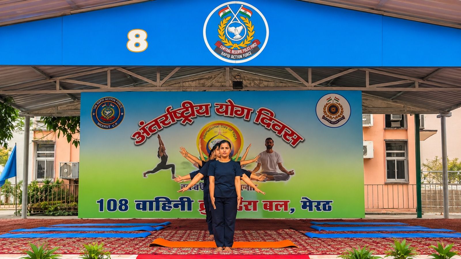 International Yoga Day Celebration at RAF 108 Battalion: SRS Global School Students Show Discipline, Wellness and Talent on International Yoga day