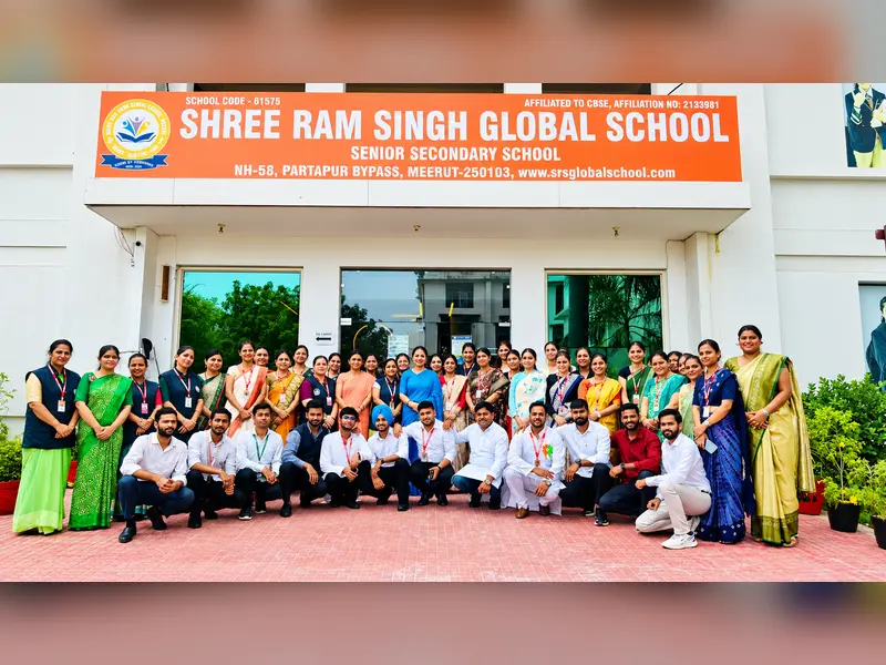 SRS Global School campus view in Meerut